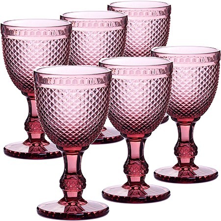 Набор бокалов 340 мл 6 шт розовый LR (60434)