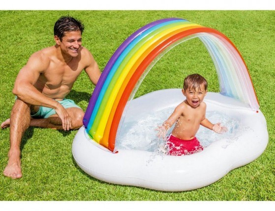 Бассейн надувной детский 1-3 года Intex Облако (57141) 142х119х84 см (75537)