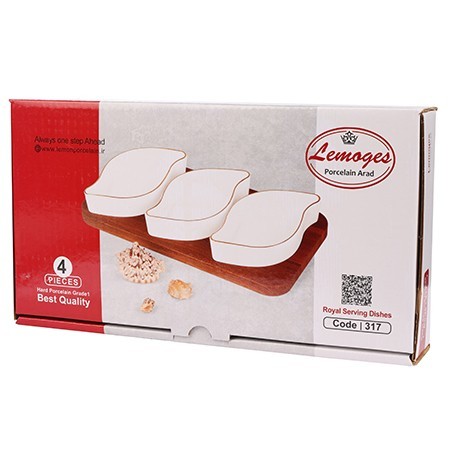 Менажница на подставке 3 блюда 4пр керамика LR (90031-317) Менажница на подставке 3 блюда 4пр керамика LR (90031-317)