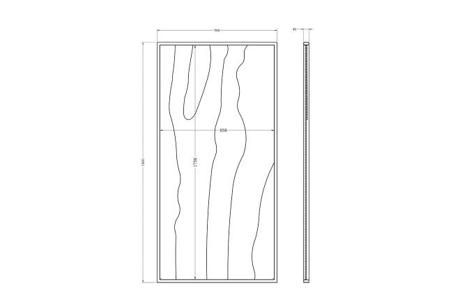 Зеркало напольное с рисунком 90*4*180см (TT-00012994)