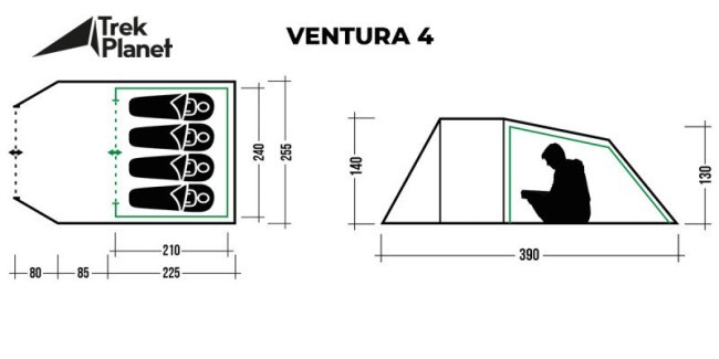 Палатка Trek Planet Ventura 4 (70215) (64093) Палатка Trek Planet Ventura 4 (70215) (64093)