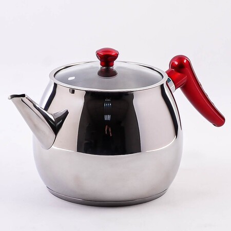 Чайник металлический 1,5 л Hascevher Apple нерж/ст/пласт/стекло (800-300)