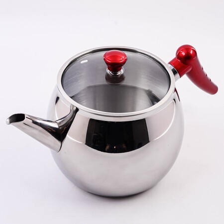 Чайник металлический 1,5 л Hascevher Apple нерж/ст/пласт/стекло (800-300)