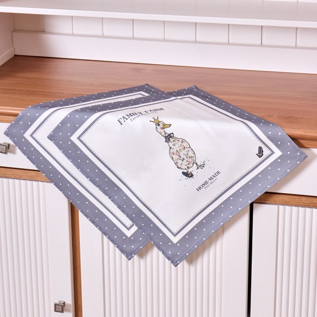 Набор салфеток из 2-х шт "family farm" 40х40см, твил, графит Lefard (850-747-8) Набор салфеток из 2-х шт "family farm" 40х40см, твил, графит Lefard (850-747-8)