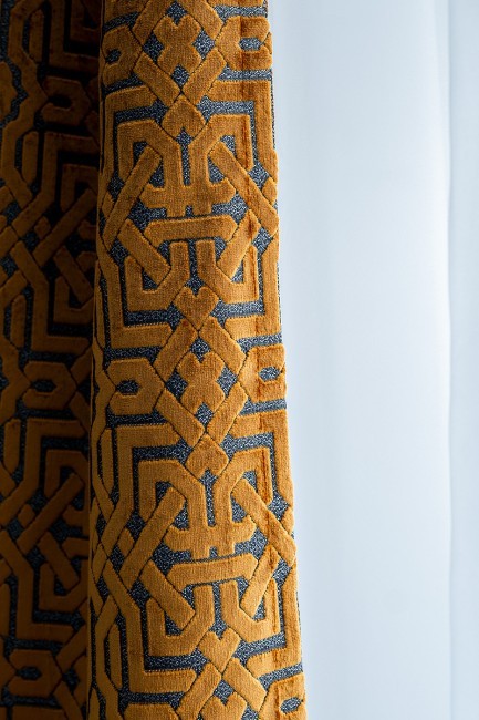 Портьера LATTICE оранжевая 275*260см (TT-00011077)