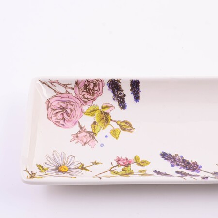 Блюдо сервировочное прямоугольное Розовый сад доломит LR (60267) Блюдо сервировочное прямоугольное Розовый сад доломит LR (60267)