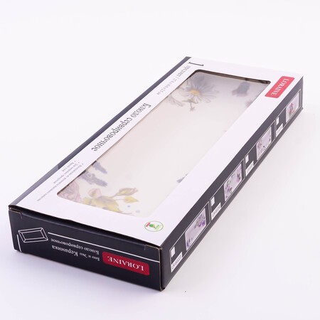 Блюдо сервировочное прямоугольное Розовый сад доломит LR (60267) Блюдо сервировочное прямоугольное Розовый сад доломит LR (60267)