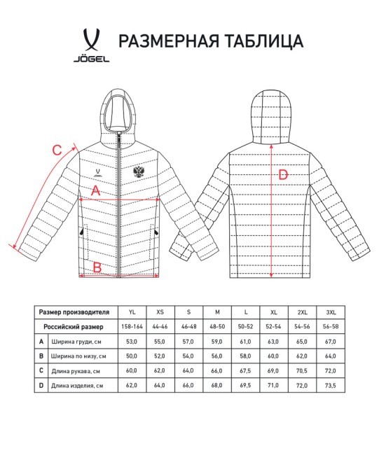 Куртка утепленная JOGEL NATIONAL PerFormPROOF Light Padded Jacket, темно-синий (2111513)