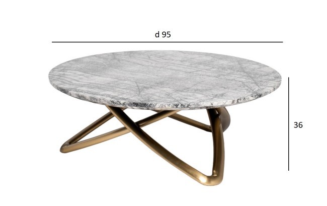 Стол журнальный натур. серый мрамор d95*36см (TT-00010515)