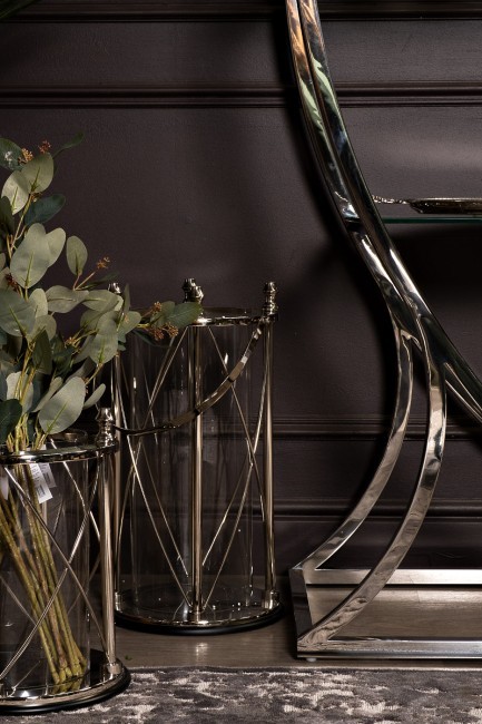 Подсвечник нерж. сталь/стекло 31*26*36см (TT-00006328)