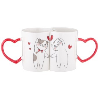 Набор из 2 кружек "давай обнимемся" 260 мл Lefard (260-975)