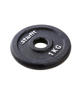 Диск чугунный STARFIT BB-204 d=26 мм, черный, 1 кг (998406)