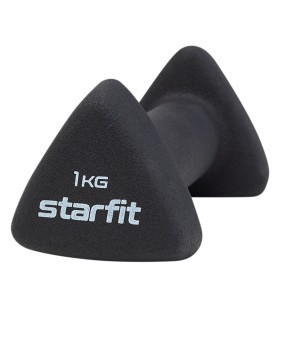 Гантель неопреновая STARFIT DB-205 1 кг, черный (1740206)
