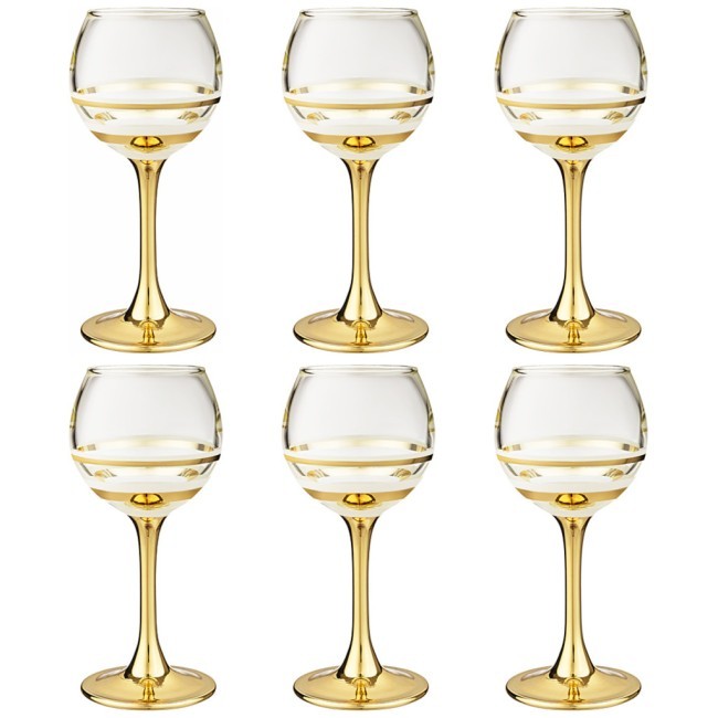 Набор из 6-ти рюмок "line gold", 65 мл Lefard (194-932)