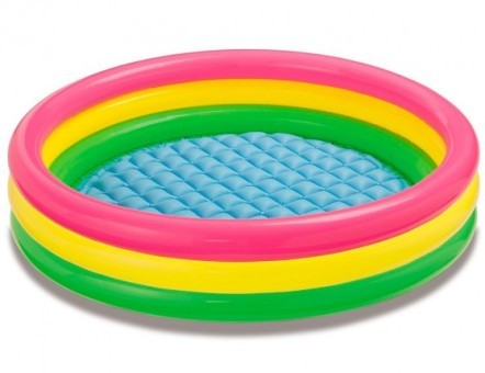 Бассейн надувной детский от 2 лет Intex Радуга (57412) 114х25 см (75543)