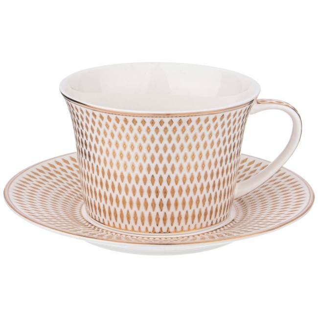 Чайный сервиз lefard "radial gold" на 6 пер. 15 пр. 1250/400/350/250 мл Lefard (760-415)