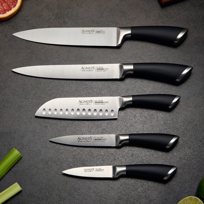 Набор ножей agness 6 пр.с магнитным держателем и ручкой из нерж.стали Agness (911-006) Набор ножей agness 6 пр.с магнитным держателем и ручкой из нерж.стали Agness (911-006)