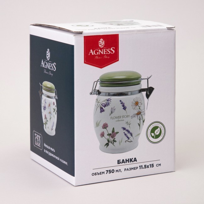 Банка agness "flower story" 11,5*15 см 750 мл Agness (358-2181)
