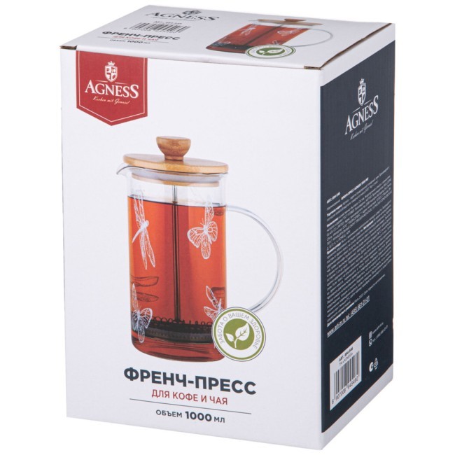 Френч-пресс agness 1000 мл Agness (894-546)