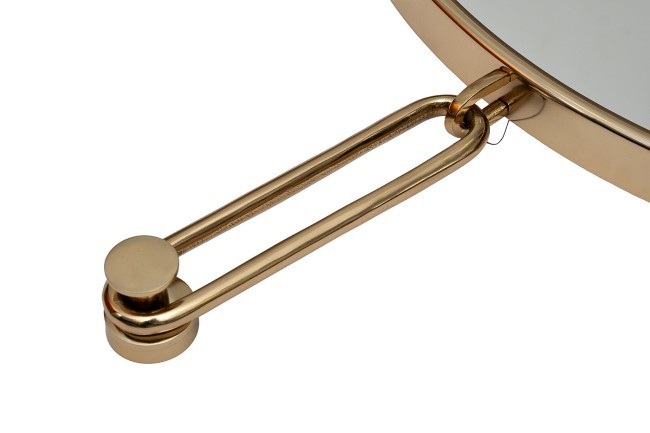 Зеркало на подвесе рама металл. цвет золото d77см (TT-00011217)