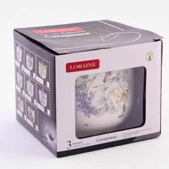 Сахарница 3пр 520мл Букет фантазий доломит LR (60215)