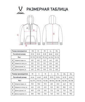 Худи на молнии JOGEL ESSENTIAL Cotton FZ Hoodie, красный, детский (2121926) Худи на молнии JOGEL ESSENTIAL Cotton FZ Hoodie, красный, детский (2121926)