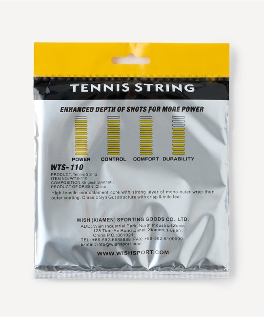 Струна для теннисной ракетки WISH String WS-110, серый (2119120)