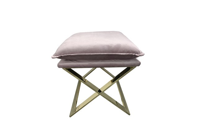 Банкетка велюр розовый/золото 47*45*46см (TT-00005090) Банкетка велюр розовый/золото 47*45*46см (TT-00005090)