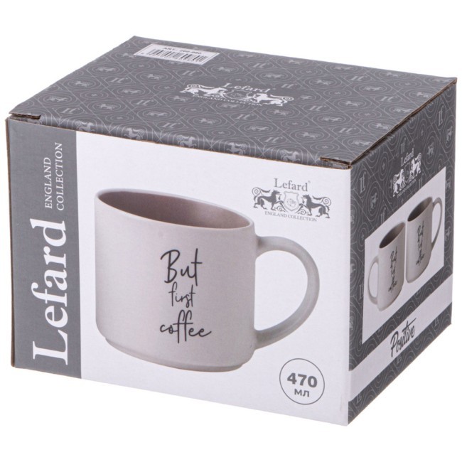 Кружка "кофемания but first coffee" 470 мл Lefard (260-980)