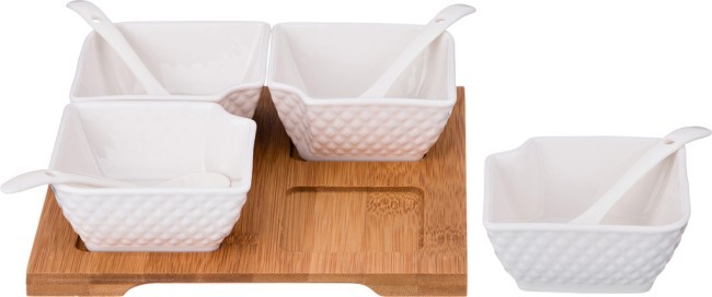 Набор сервировочный на дерев. подставке lefard "диаманд" 9 пр. Lefard (359-378) Набор сервировочный на дерев. подставке lefard "диаманд" 9 пр. Lefard (359-378)