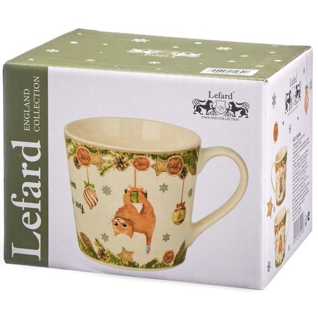 Кружка lefard "елка, кот и новый год" 400мл Lefard (260-994)