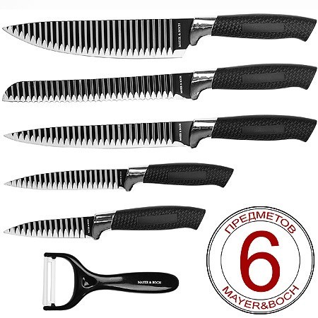 Набор ножей 6пр, сил/ручка МВ (26992) Набор ножей 6пр, сил/ручка МВ (26992)