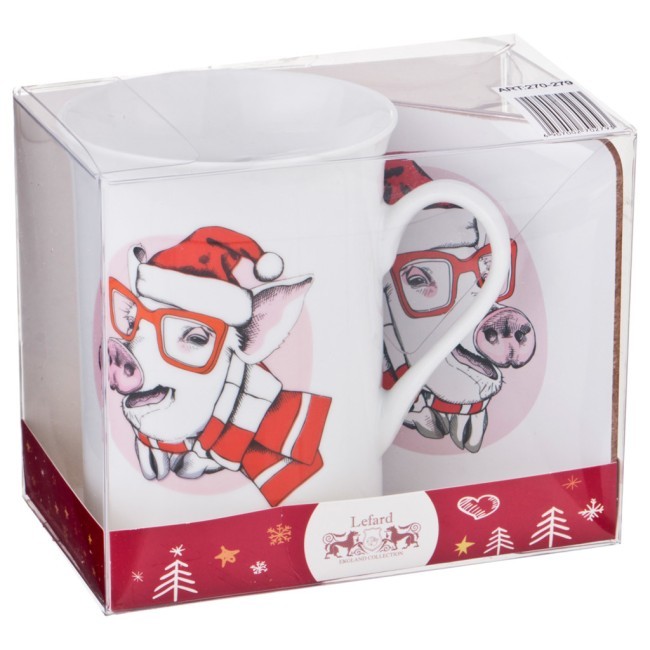 Кружка+мдф подставка новый год 300 мл. Lefard (270-279) Кружка+мдф подставка новый год 300 мл. Lefard (270-279)