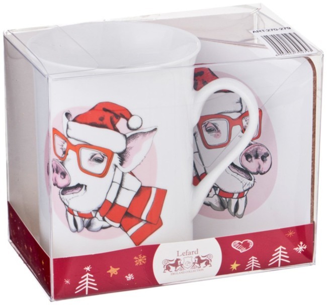 Кружка+мдф подставка новый год 300 мл. Lefard (270-279) Кружка+мдф подставка новый год 300 мл. Lefard (270-279)