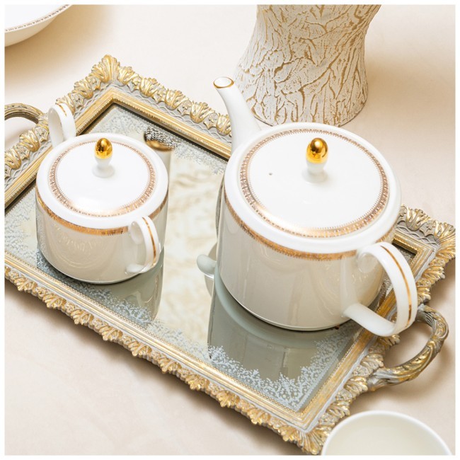 Чайный сервиз lefard "crown" на 6 пер. 14 пр. 1000/350/300 мл золотой Lefard (590-456)