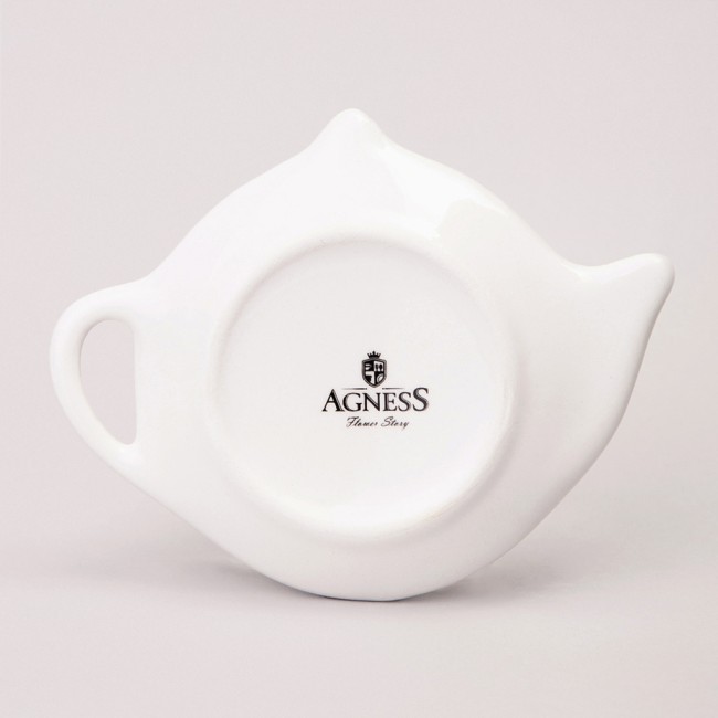 Подставка под чайный пакетик agness "flower story" 12*8,5*1,5 см Agness (358-2184)