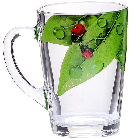 Кружка для чая 300 мл Зеленый лист (334-Д5) Кружка для чая 300 мл Зеленый лист (334-Д5)