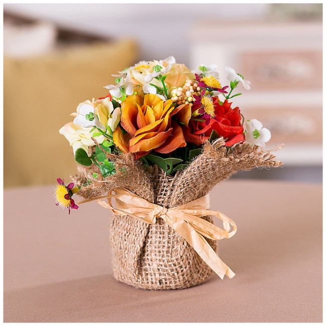 Изделие декоративное "цветы" высота=13 см. без упаковки Huajing Plastic (D-70-539) 