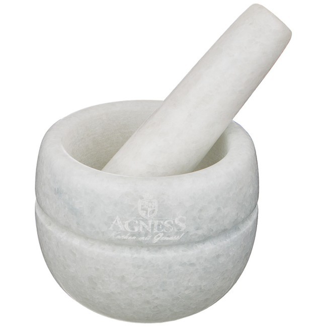 Ступка agness с пестиком диаметр=9 см высота=7 см Agness (925-104)