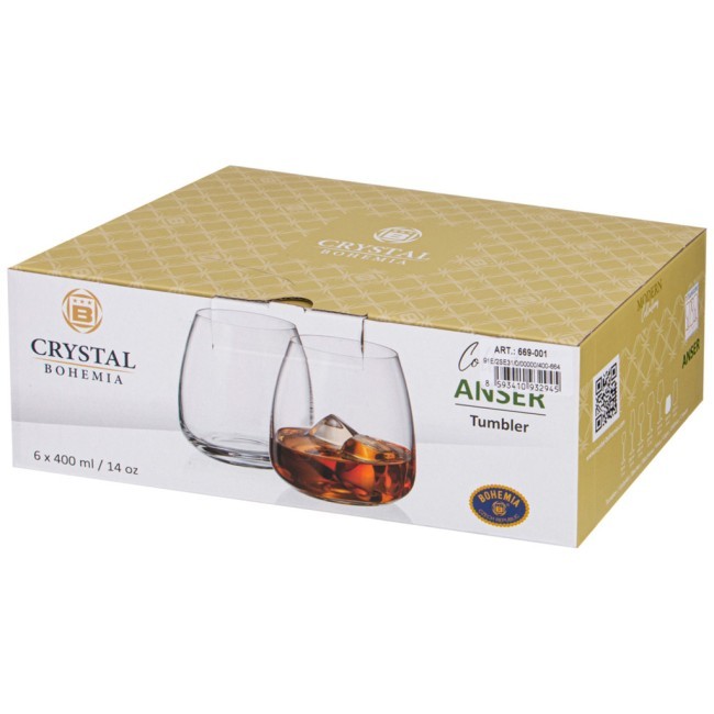 Набор стаканов для виски из 6 шт. "alizee/anser" 400 мл высота=9,5 см Crystalite Bohemia (669-001) Набор стаканов для виски из 6 шт. "alizee/anser" 400 мл высота=9,5 см Crystalite Bohemia (669-001)