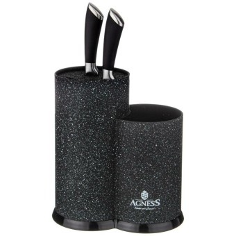 Подставка для ножей agness "black marble" универсальная,20*12*22см Agness (911-685) Подставка для ножей agness "black marble" универсальная,20*12*22см Agness (911-685)