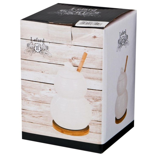 Банка для меда с дерев. палочкой lefard "native" на подставке 350 мл 9*14 см Lefard (587-129)