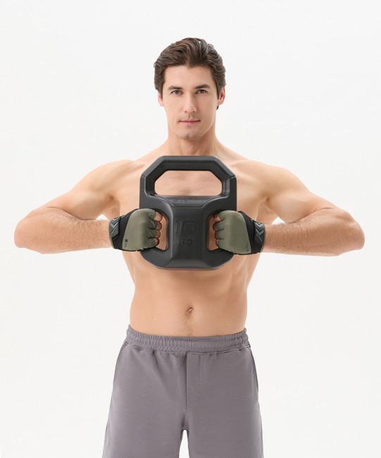 Перчатки для фитнеса STARFIT WG-204, черный/хаки (2119244)