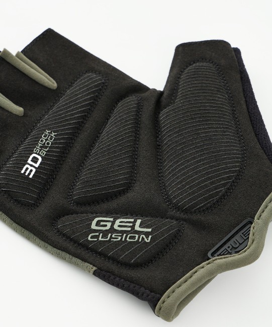 Перчатки для фитнеса STARFIT WG-204, черный/хаки (2119244)