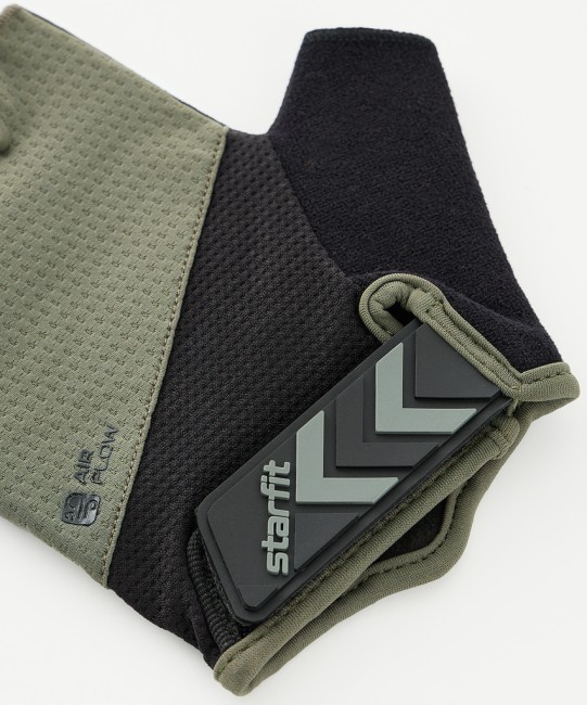 Перчатки для фитнеса STARFIT WG-204, черный/хаки (2119244)