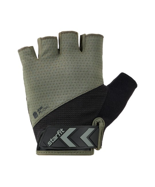 Перчатки для фитнеса STARFIT WG-204, черный/хаки (2119244)
