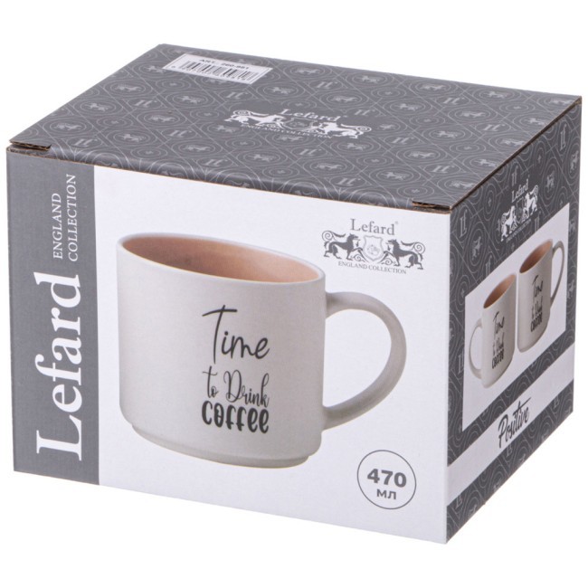 Кружка "time to drink coffee" 470 мл Lefard (260-981)