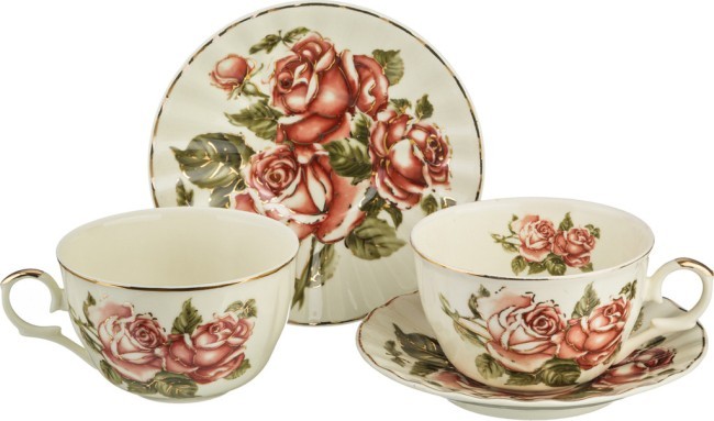 Чайный набор lefard "корейская роза" 4 пр. на 2 пер. 250 мл Lefard (69-1761)
