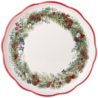 Тарелка обеденная agness "celebration" 24,5*2,5 см Agness (358-2257)