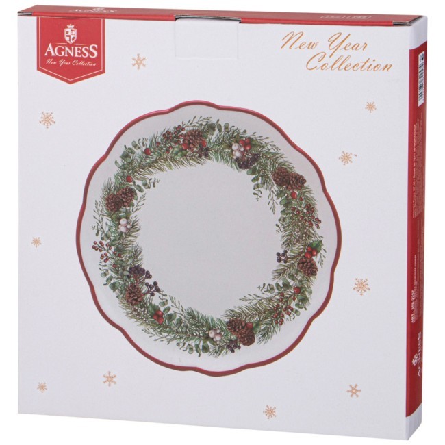 Тарелка обеденная agness "celebration" 24,5*2,5 см Agness (358-2257)